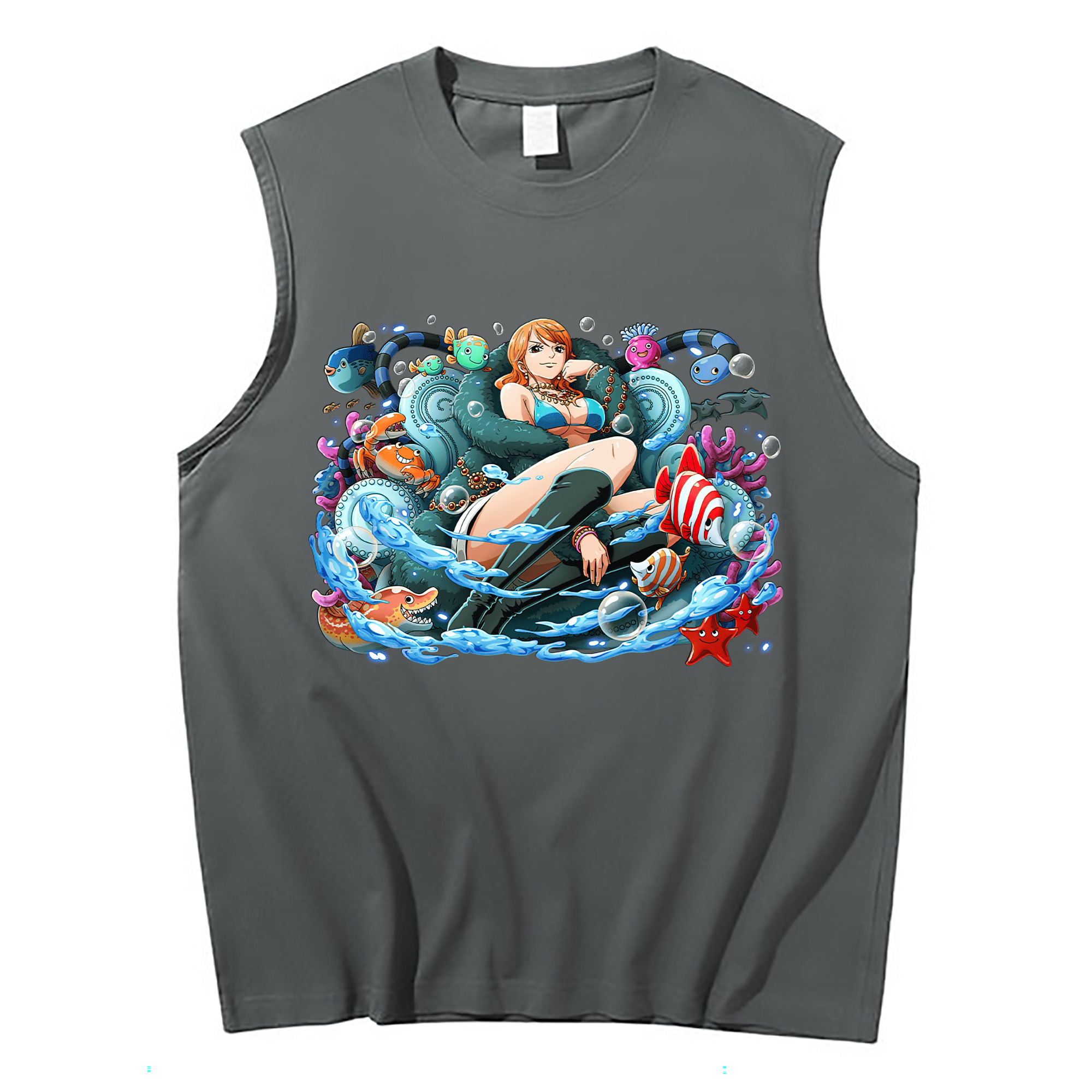 ワンピース ナミ ONE PIECE Nami コットン100％タンクトップ（フロントプリント）